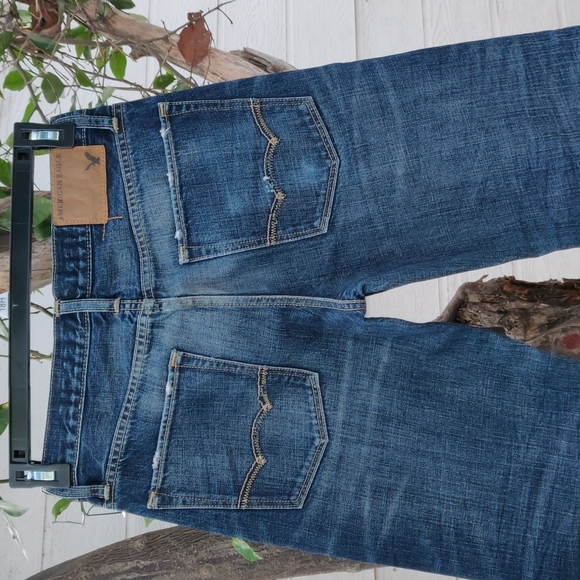 American eagle Men's jeans Bootcut size 28/30 color blue 100% cotton - Picture 6 of 10